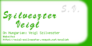 szilveszter veigl business card